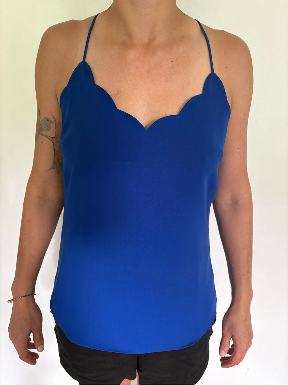 J. Crew Scallop Neck Royal Blue Camisole Top